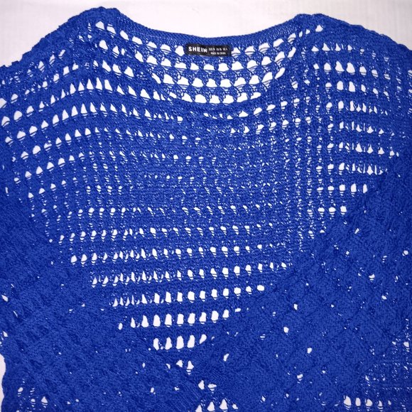 SHEIN WOMEN'S OPEN KNIT LONG SLEEVE TOP - Picture 1 of 11